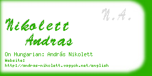 nikolett andras business card